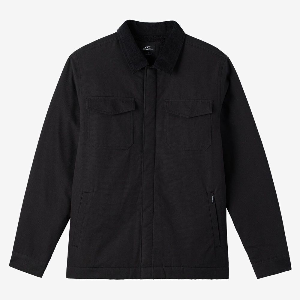 O'Neill Men's Black high pile Lined barn jacket